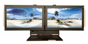 NOVA 2U Rackmount Dual 24 inch Full HD 1080p LED Monitor Console Drawer